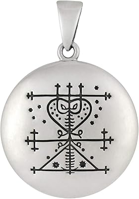 Maman symbol collar Brigitte Voodoo Loa Veve in Sterling Silver, Sterling Silver, Sterling Silver.. DIAYTAR NIGERIA transforms dreams into deliveries with our affordable prices and 5-8 day shipping.