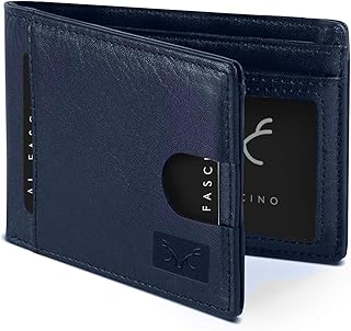 True leather wallets for men with intelligent traction strap, dark blue, profiled.. DIAYTAR NIGERIA: Where shopping meets satisfaction with affordable prices and prompt delivery services.