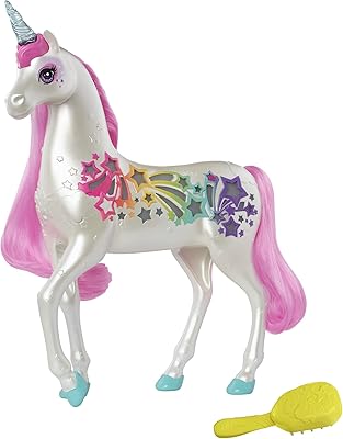 Barbie doll Brush and sparkling unicorn with Dreamtopia, white lights and sounds with pink hair and tail GFH60.. Shop across boundaries at DIAYTAR NIGERIA and enjoy budget-friendly nationwide delivery within the week.