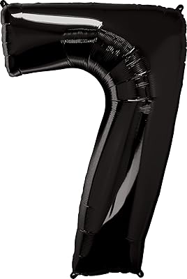 Aluminum balloon Qualatex Number Seven, 42 ", Black Onyx.. Shop with purpose at DIAYTAR NIGERIA, where your money goes further and delivery is always prompt.