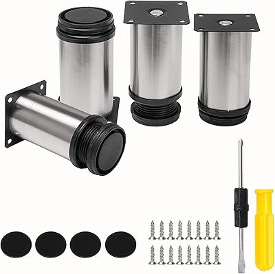 Round stainless steel kitchen cabinet feet 2 inch diameter with 16 screws and screwdrivers, pack of 4.. Experience the joy of discovery with DIAYTAR NIGERIA's vast catalog and nationwide affordable delivery.