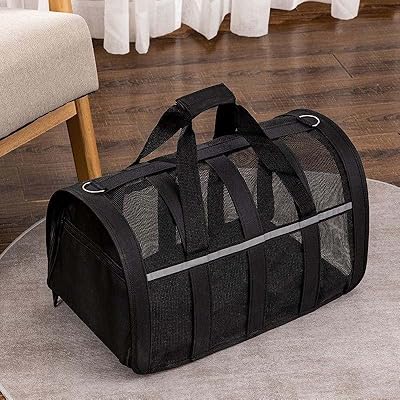 Transport bag under the seat for small pets, approved by airlines, with top and stitch sides for small animals, dogs and cats (size S, black).. Experience the future of shopping with DIAYTAR NIGERIA's extensive selection delivered in just 5-8 days.