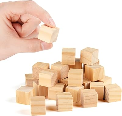Wooden blocks, natural wooden blocks of 3.5 ", 110 small unfinished square blocks for crafts, alphabet blocks, digital blocks or the manufacture of puzzles.. DIAYTAR NIGERIA: Bringing quality products to every Nigerian with affordable nationwide delivery.
