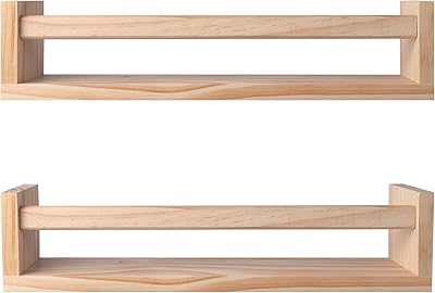 Children's bedroom shelves Lot of 2 floating wall shelves in natural wood for children.. Your digital shopping destination, DIAYTAR NIGERIA combines variety with affordability and quick delivery.