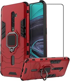 Shock -resistant hybrid protection cover, second spring, with tempered glass screen protector for Oppo Reno 2, Red.. DIAYTAR NIGERIA: Creating access to affordable products for every Nigerian with our swift delivery service.