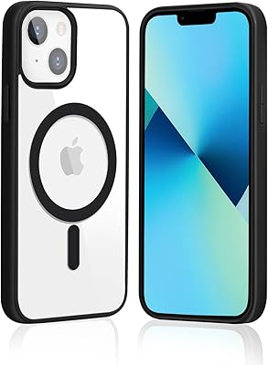 AOSHUANG Transparent protective shell for iPhone 13, Ultra -fine Magsafe, Antichoche and anti -yellowing, compatible with Apple iPhone 13 6.1 inch - Black.. DIAYTAR NIGERIA revolutionizes online retail with our vast selection and cost-effective delivery options.