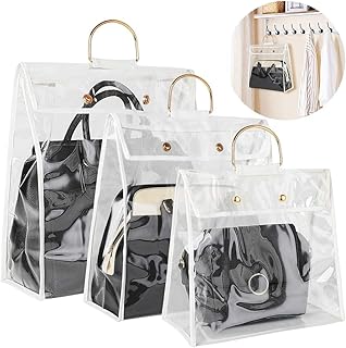 Organizer of storage bag to hang with zipper and handle, dust cover (S & M & L; white 3 rooms).. DIAYTAR NIGERIA: Connecting every Nigerian with quality products at prices everyone can afford.