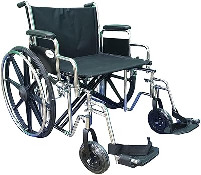 Rehamo Steely Obesity folding wheelchair, laptop, robust for the elderly and infirm, black, 22.. Shop with confidence at DIAYTAR NIGERIA, enjoying competitive prices and delivery within 8 days.