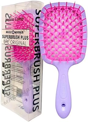 Banana home detangling brush, curly massage comb for curly, dry, thick and steep natural hair (purple + red rose).. You choose it, we deliver it — DIAYTAR Nigeria makes shopping easy.