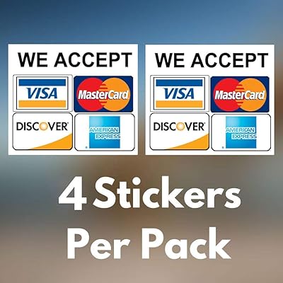 Esplanade Lot of 4 vinyl credit card stickers that we accept.. Experience retail satisfaction with DIAYTAR NIGERIA's comprehensive platform and prompt shipping service.