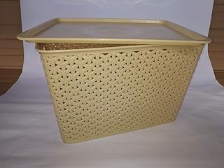 Large plastic baskets with Toto Deals cover (1 part) (material: plastic, size: L, color: beige)... Experience the ease of modern shopping with DIAYTAR NIGERIA's diverse marketplace delivered promptly.