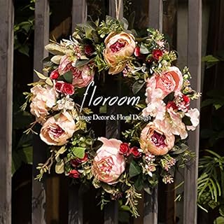 Crown, door wreath, crown of artificial peonies for front door 15 "-16", front door decorations, wall decoration.. Shop with purpose and save with DIAYTAR NIGERIA's extensive platform and nationwide delivery service.