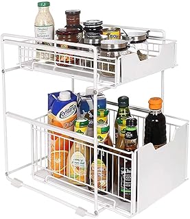 U-Home Organizer of spice counter storage drawer Metal spices 2 levels for cabinet.. Experience shopping satisfaction with DIAYTAR NIGERIA's vast selection and budget-friendly delivery options.