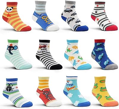 Goodrun 12 pairs of anti -slip socks for baby, baby socks with non -slip cartoon design, cotton socks with non -slip sole, socks of ankle length, cute socks for infants boys and girls - 1-3t.. DIAYTAR NIGERIA: Empowering Nigerians with access to affordable products delivered within 8 days.