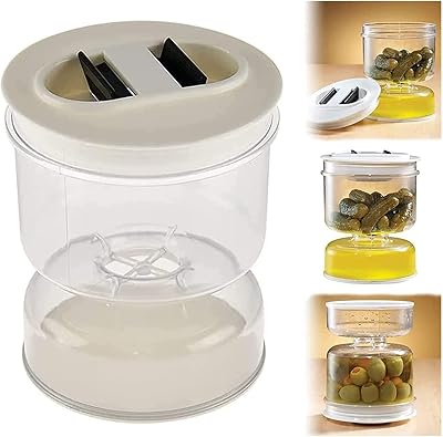 Pot with pickles and olives in the shape of a hourglass - pickle pot with colander, pickles, juice separator, pickle pot, kimchi pot for hermetic storage of food.. Explore fashion, tech, home goods, and more on DIAYTAR Nigeria — always affordable, always fast.