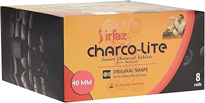 SAQR Arvas Charcoal Light Intelligent Coal Incense, 80 pieces 40 mm, Black.. DIAYTAR NIGERIA: Your trusted partner for affordable online shopping with reliable delivery timeframes.