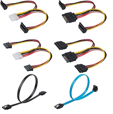 Lot of 6, cord Distributor SATA and SATA III cable 6.0 Gbit/s, SATA 3.0 Cable upper upper and 90 degrees, SATA power distributor cable 15 male pins to 2 x Sata 15 Pins.. DIAYTAR NIGERIA: Revolutionizing accessibility to quality products at budget-friendly prices across Nigeria.