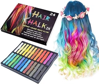 Chalk pens for Hargery Hair, Chalk pens for washable hair for girls for New Year's Eve, Christmas, rainbow chalk (24 pieces (1)).. From kitchen tools to phones — DIAYTAR Nigeria ships it all in a week.