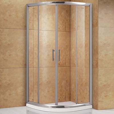 Danube Home shower wall with milan marble | Round shower tray in tempered glass for bathroom - L90 x L90 x H200 cm - Transparent.. Shop with purpose at DIAYTAR NIGERIA and receive quality products at budget rates within 8 days.