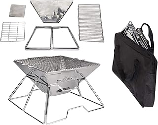 UAE Store Foldable Portable Foyer 2 in 1 with stainless steel barbecue support for outside, barbecue, campsite, picnic, backyard, garden.. Browse, shop, and receive — DIAYTAR Nigeria keeps it simple.