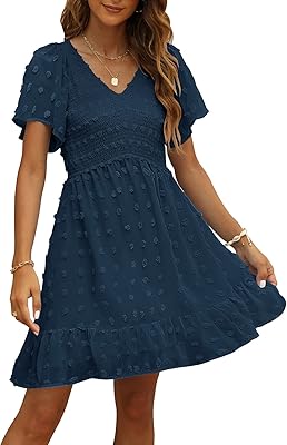 Summer mini-short-sleeved and V-collar for women with polka dot motif.. DIAYTAR NIGERIA transforms dreams into deliveries with our affordable prices and 5-8 day shipping.