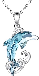 CRMAD COLLIER Dauphin Wave Ocean Jewelry For Women Silver Sterling Blue Dauphin Cristal Pendant Gifts For Girls.. Say goodbye to limited options and long shipping times. DIAYTAR Nigeria delivers variety, quality, and affordability straight to your door.