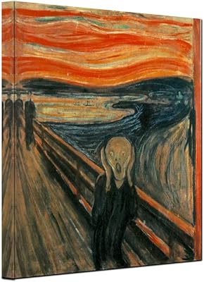 Printing on Red Retro Tangle Canvas by Edvard Munch Wall Decoration.. Shop with confidence at DIAYTAR NIGERIA, enjoying competitive prices and delivery within 8 days.