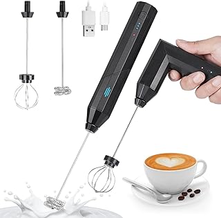 Foldable milk mousseur, folding electric plunging blender by USB, 3 adjustable speeds, egg drummer with milk foam heads, coffee agitator, egg shaker (black).. Skip the lines and shop online — DIAYTAR Nigeria delivers to your door in days.