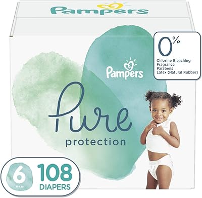 Size 6, 108 parts - Disposable layers Pampers Pure Protection for Baby, Hypoallergenic and Non -Scented (the packaging and the prints may vary).. Discover more ways to save — every day on DIAYTAR Nigeria.