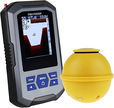 125kHz wireless fish sound sensor, 45m/147 feet frequency, depth alert function, large LCD screen.. DIAYTAR NIGERIA: Where shopping meets satisfaction with affordable prices and prompt delivery services.