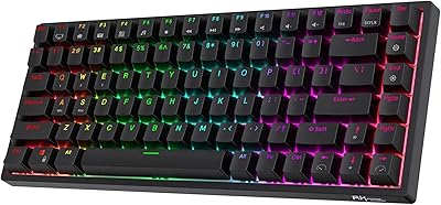 Royal Kludge RK84 wireless bluetooth game keyboard, three -modes RGB lighting, hot exchange, 84 keys and silent red switch, black.. DIAYTAR NIGERIA makes quality accessible with our extensive catalog and competitive delivery rates.