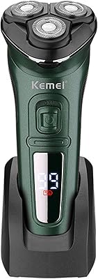 Kemei Rotary electric razor for men dry razor and wet reloadable waterproof IPX7 with screen.. Shop with intention at DIAYTAR NIGERIA, offering thousands of products at budget-friendly prices.
