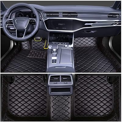 Land Cruiser 2014-2019 floor mats, non-slip carpets in polyurethane leather and interior carpets, full set (black).. Experience shopping freedom with DIAYTAR NIGERIA's vast selection and dependable nationwide shipping.