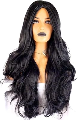 Black long wig for women, 29.5 inch corrupt curly wig, natural black wig resistant heat with side parts for white women (black).. Elevate your shopping experience with DIAYTAR NIGERIA's vast catalog and budget-friendly options.