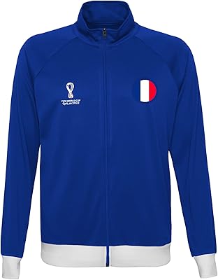 Official sports jacket for men, design of the FIFA World Cup 2022 - Argentine sports jacket (1).. Why wait? Get your order in 5–8 days with DIAYTAR Nigeria.