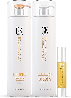 GK Hair Global Keratin Balancing Shampoo and Conditioner (1000 ml) with anti -frystis serum serum serum serum serum serum serum (50 ml) to repair dry damage - for all sulfate -free hair or unisex paraben.. DIAYTAR NIGERIA delivers on every promise with our affordable prices and nationwide delivery service.