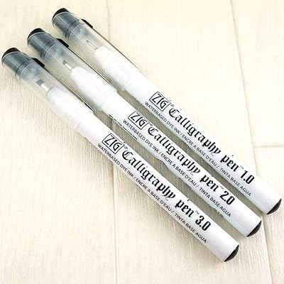 Zig Calligraphy Pen Oblique Black Oblique 3 Set, 1mm, 2mm, 3mm, for beginners in italic and Gothic calligraphy, AP certified, odorless, xylene, professional quality, made in Japan Kuretake.. DIAYTAR NIGERIA: Bringing quality products to every Nigerian home at prices everyone can afford.