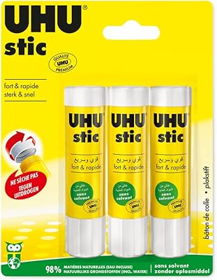 Uhu glue tube without solvent, solid, fast and permanent, 8.2 g, lot of 3, white.. Elevate your shopping experience with DIAYTAR NIGERIA's vast catalog and budget-friendly options.