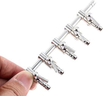 Fudship air flow control valves in stainless steel for aquarium input (5 lanes).. Say hello to Nigeria’s fastest-growing e-commerce site — DIAYTAR Nigeria.