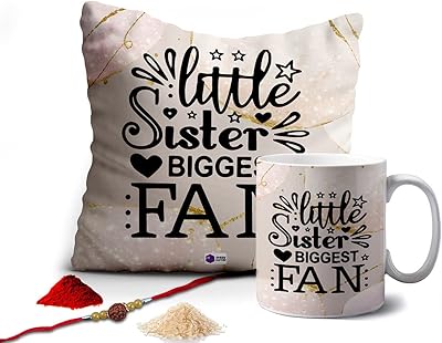 Rakhi Crazy Corner Little Sister Big Fan Printed Gift Box | Bandhan gift for sister.. DIAYTAR NIGERIA brings retail convenience to your screen with affordable prices and dependable shipping.