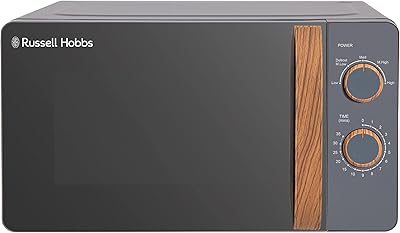 Russell Hobbs Scandi Rhmm713g Compact Manual Microwave, 17 L, 700 W, 5 Power levels, Wooden Effect Handle and Dials, Timer, Démoise Settings, Easy to Clean.. Enjoy low prices, wide selections, and reliable delivery with DIAYTAR Nigeria.