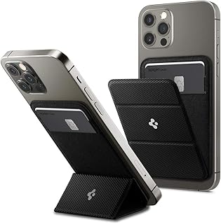 Foldable Magnetic Carte Spigen Smart (Magfit) designed for Magsafe with support compatible with iPhone 14, iPhone 13 and iPhone 12 - Black models.. Shop from thousands of products at DIAYTAR NIGERIA and enjoy budget-friendly nationwide delivery.