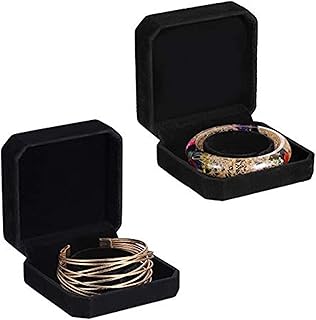 Joy.Box Set of 2 square velvet bracelets, Gift box for jewelry, size: 3.5 "x 3.5" x 1.5 ".. Order today, receive this week — shopping with DIAYTAR Nigeria is that simple.
