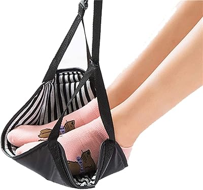 Airplane footrest, plane travel accessories, the footrest helps prevent swelling and pain with an adjustable strap offers comfort for short legs (black).. DIAYTAR NIGERIA connects you with thousands of products at competitive prices, delivered within a week.