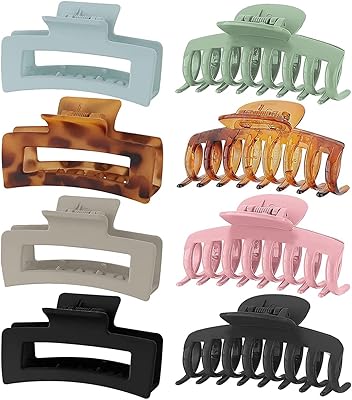 ECV 8 Pieces Large Hair Plans For Women, Solid jaw tongs non -slip for women girls, hair clips for long and fine thick hair, multicolored hair accessories.. Shop for less and receive more with DIAYTAR NIGERIA's expansive e-commerce platform and nationwide delivery.