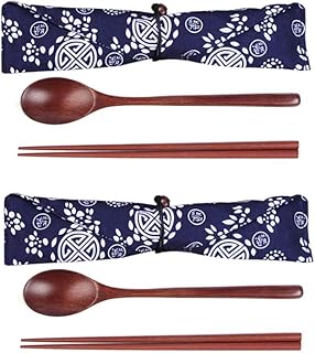 Set of wooden spoons, chopsticks, cutlery and spoons (2 pairs).. Experience retail therapy without the financial stress at DIAYTAR NIGERIA's affordable e-commerce platform.
