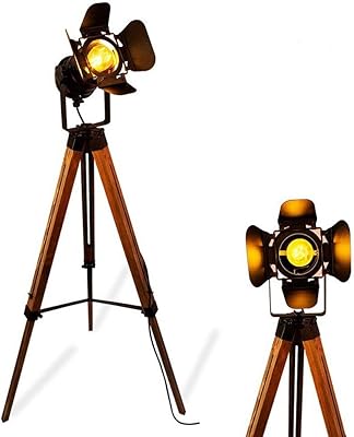 Ancient black wooden wooden tripod floor lamp, modern industrial angle search lamp E26 - Adjustable reading desktop table lamp for bedroom office.. Navigate through thousands of products at pocket-friendly prices with DIAYTAR NIGERIA's easy-to-use platform.