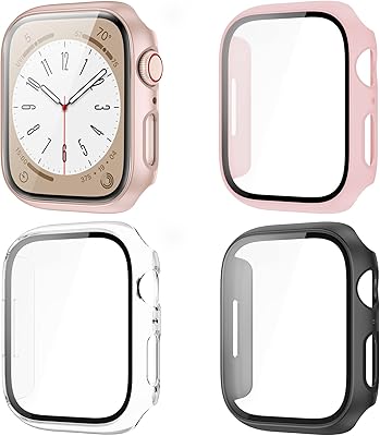 [4pcs] Screen protector for Apple Watch Series 8 and 7,45 mm with glass.. Shop smart, shop DIAYTAR - Nigeria's most affordable e-commerce platform with nationwide delivery.