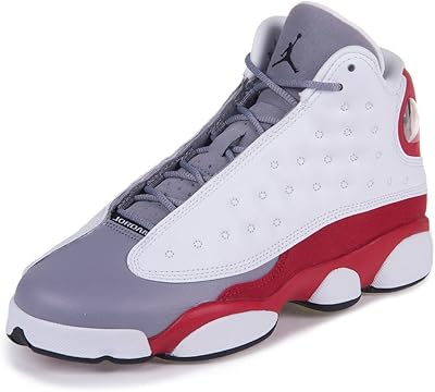 Nike men air 13 retro bg gray toe white/black-black gray-grum red leather basketball shoes size 4.5Y.. Shop without boundaries at DIAYTAR NIGERIA, offering affordable products with convenient delivery times.