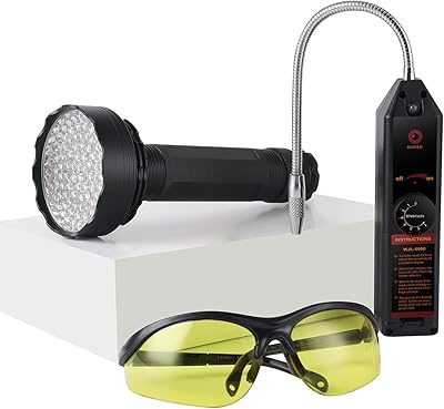 AC Lechamp Automotive leak detector kit, Fréon leak detector with UV AC light and glasses, LB01.. Unlock endless possibilities with DIAYTAR NIGERIA's affordable marketplace and reliable delivery service.